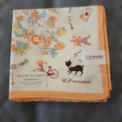 ★★新品★U.P renoma ★メッセージハンカチ 猫柄★★のサムネイル