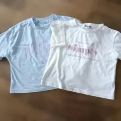 プリントTシャツ2枚セット130,140丈短め