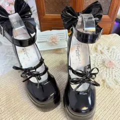 厚底靴 ロリータ靴 ロリータパンプス シンプル定番ロリータ ロリータシューズ