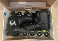ブラック インラインスケート ハードブーツ