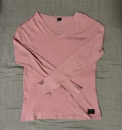 ☆*☆様 ピンク リブ編み Vネックカットソー AFMC B USAF