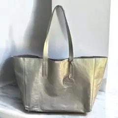 Zucchero ズッケロ 軽量 トートバッグ ソフトレザー ゴールド