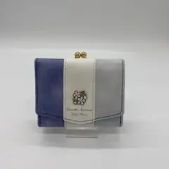 新品未使用　青と白の三つ折り財布