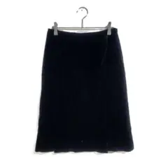 Paul Smith WOMAN フレアスカート L 黒 ベロア 上品 秋冬のサムネイル