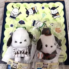 サンリオキャラクターズ 侍ジャパン くじ ポチャッコ マスコット ハンドタオル