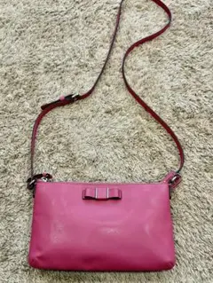 COACH ピンクレザーショルダーバッグ