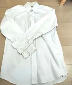 UNIQLO スーパーノンアイロンスリムフィットシャツ　ホワイト 長袖シャツ　M
