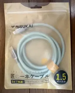 RISUKAI 匠の一本ケーブル 1.5m Seafoam
