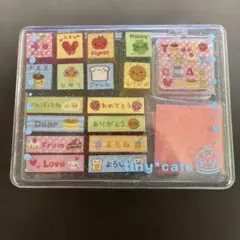 【匿名配送:美品】tiny cafe スタンプセット 平成レトロ