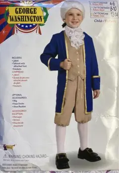 ジョージワシントン　キッズコスプレ　12-14歳向き　5点セット