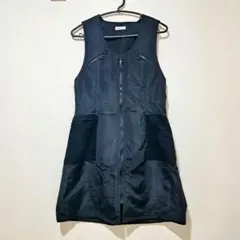 ANIEL 黒 ノースリーブ ワンピース　ウール　チュニック　ジャンパースカート