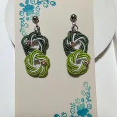 水引　花形イヤリング2連♡