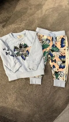 adidas 花柄 ジャージセット セットアップ