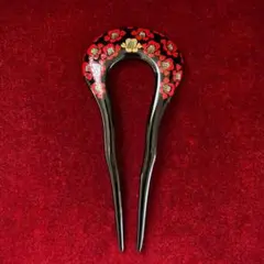 【名工 新山作】本蒔絵 かんざし 2本セット 共箱付き 簪 和装小物 蒔絵 名工 新山作】本蒔絵 かんざし 2本セット 共箱付き 簪 和装小物 蒔絵