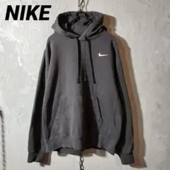 NIKE　ナイキ　ワンポイント刺繍ロゴ　スウェットプルオーバー　パーカー　古着
