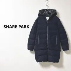 SHARE PARK ダウンコート ダブルジップ 防寒 ネイビー 【1】
