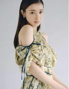 snidel ワンピース 2WAYボリュームスリーブプリントワンピース