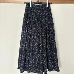 INGNI ドット柄プリーツスカート ブラック M