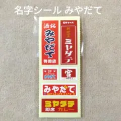 名字シール みやだて 1シート Snow Man 宮舘 レトロ ②