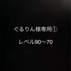 ぐるりん様専用 ① レベル90〜70