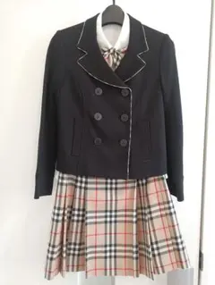 BURBERRY バーバリー セットアップ 150 ブラウス リボン付 4点