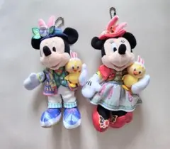 ミッキー ミニー ぬいぐるみキーホルダー イースター