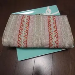 和装用クラッチバッグ ピンク シルバービーズバッグレトロ