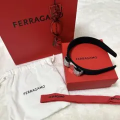 Ferragamo フェラガモ カチューシャ ビジュー ブラックのサムネイル