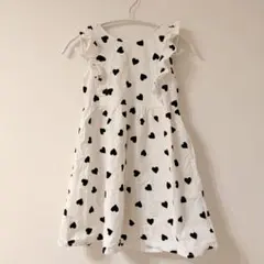 良品　バースデイ　ハート柄ノースリーブワンピース 140センチ