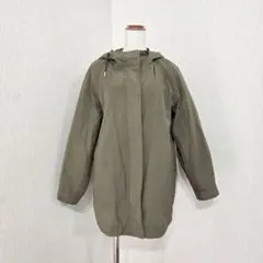 HUMAN WOMAN ライナー付きコート カーキ系 フード ミリタリー2WAY