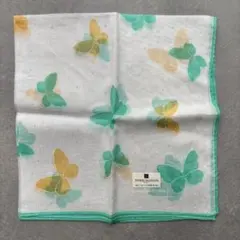 新品 PIERRE BALMAIN ピエールバルマン ハンカチ 蝶柄 グリーン