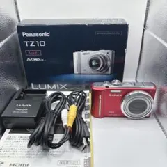 VW【動作確認済】Panasonic LUMIX DMC TZ10　レッド 完備品】Panasonic LUMIX DMC-TZ10 レッド - メルカリ
