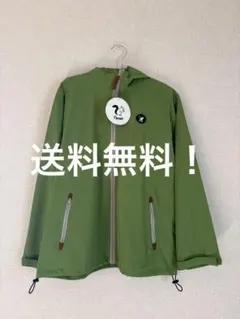 【春にぴったり！新品】CarneyマウンテンパーカーL グリーン 軽量フード着脱