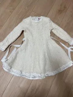 メゾピアノ クリーム色 ワンピース 110(100※)