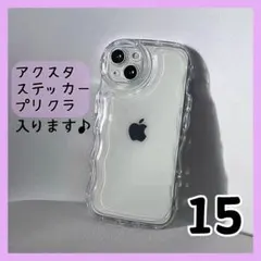 ■押し活iPhone15クリアケース 透明アクスタ 201 ガチャ詰めシェイカー