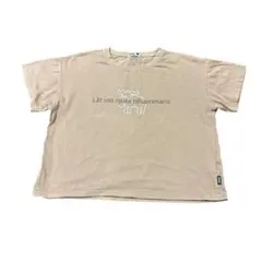 プリントTシャツ　短丈　y2k ブラウン　MOZ 古着　8jのサムネイル