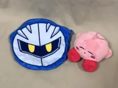 星のカービィ　まるっとフェイスポーチ　メタナイト　カービィ　ぬいぐるみ