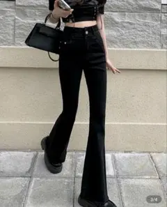 ブラックブーツカットデニム