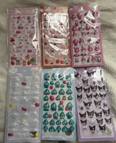 ボンボンドロップシール　サンリオ立体シールセット 6シート