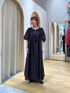 CIAOPANIC TYPY シルクタッチボイル深Vフリンジワンピースブラックのサムネイル