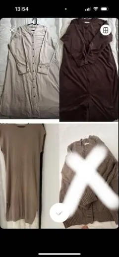 長袖アイテムセット（ベージュ・ブラウン） M-L size