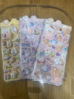 おしりシール ぷにぷにシール 立体3D マシュマロシール ユニコーン3点セット
