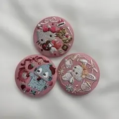 サンリオ刺繍缶バッジ３個セット