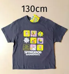 新品 スポンジボブ 半袖Tシャツ 130cm トップス 濃グレーのサムネイル