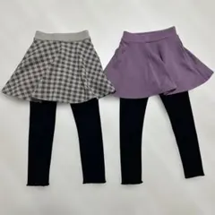 devirock スカート付きレギンス 110cm 2色セット