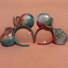 東京ディズニーリゾート ミニー スパンコールカチューシャ ブルー ピンク