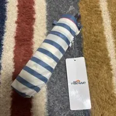 ellesse 折りたたみ傘 青と白のストライプ