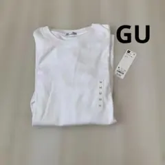 【未使用】GU ソフトコットン クルーネックTシャツ ホワイト M
