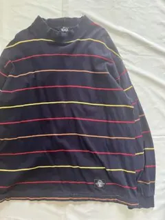90's Woolrich モックネック ボーダーロンTのサムネイル