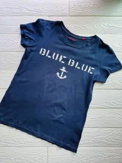 ★BLUE BLUE★半袖Tシャツ　ネイビー サイズ２　　Mのサムネイル